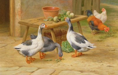ガチョウと家禽の餌 作： Edgar Hunt
