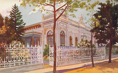 Vilino Nair、バロン・デ・テフェ・フォン・フンホルツ提督の邸宅、ペトロポリス、1914 作： Edgar L. Pattison