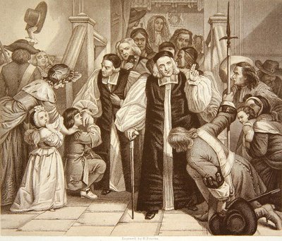1688年6月29日、ウェストミンスター・ホールでの裁判を終えた7人の司教の釈放、H.Bourne（エングレーヴィング）作 作： Edgar Melville (after) Ward