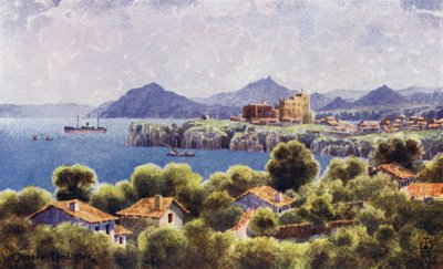 スペイン北部: カストロ・ウルディアレス、ビルバオの海岸線 (カラー メンバー) 作： Edgar T. A. Wigram