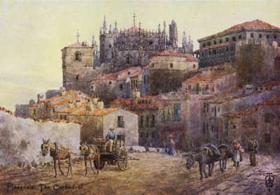スペイン北部: プラセンシア、城壁、大聖堂 (カラー リソ) 作： Edgar T. A. Wigram
