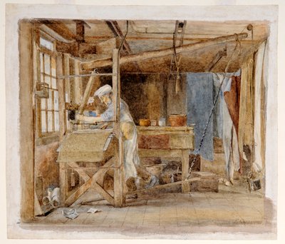 ロンドン、イズリントン、リバプール・ロードのジェフリー・アンド・カンパニーのブロック・プリンティング、1880年頃（水彩・紙 作： Edith Capper