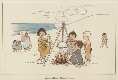 ジプシー、ほぼ夕食の時間 作： Edith Farmiloe