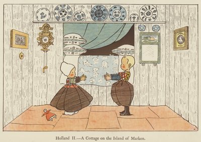 マルケン島のコテージ、オランダ 作： Edith Farmiloe
