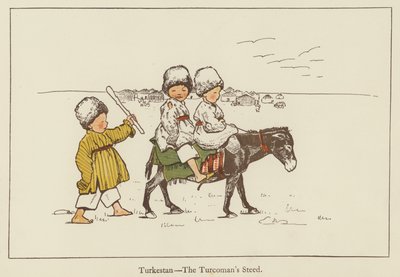 トルキスタン、Turcomans steed 作： Edith Farmiloe