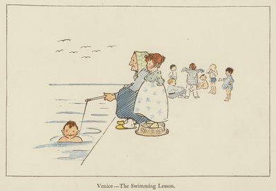 ヴェネツィア、水泳のレッスン 作： Edith Farmiloe