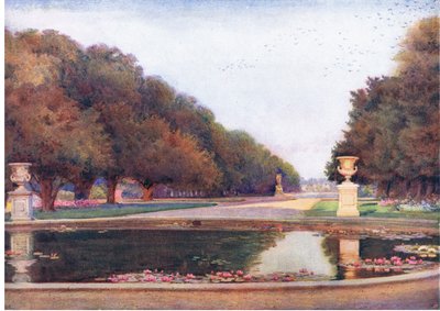 The Gardens of England: In the Southern and Western County からの The Long Water、Hampton Court、The Studio 発行 作： Edith Helena Adie
