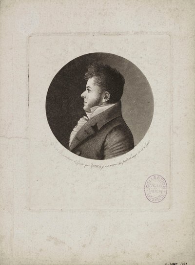 Marie-Henri Beyle の肖像、dit Stendhal 1783-1842。 作： Edme Quenedey