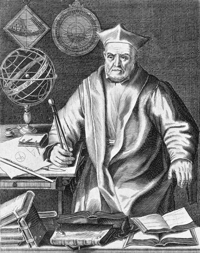 クリストファー・クラヴィウス (1537-1612) バイエルンの天文学者および数学者、彫刻 作： Edme de Boulonois