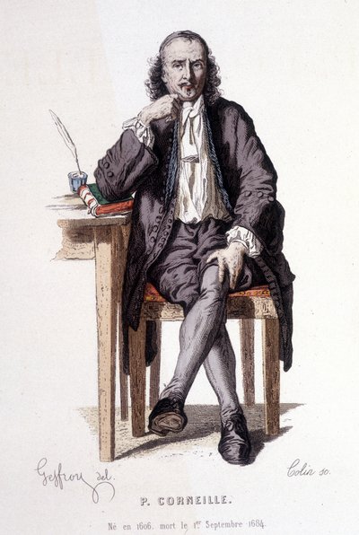 ジェフロイに骨抜きにされたピエール・コルネイユ（1606/1684）。 作： Edmond Aime Florentin Geffroy