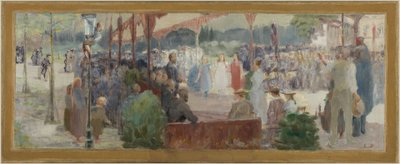 メゾン・アルフォールの村役場のスケッチ：オマージュ・オ・メリット、1893年から1895年の間（油彩・カンヴァス） 作： Edmond Debon