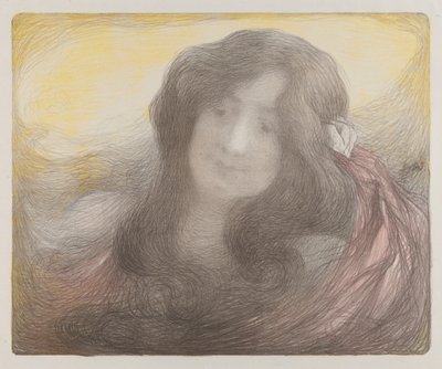 長い髪の少女 作： Edmond François Aman Jean