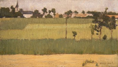 村の郊外、カリフォルニア州。 1880年。 作： Edmond François Aman Jean