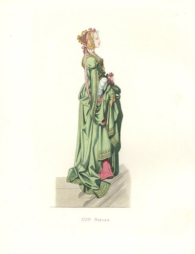 待機中のフランドル女性 作： Edmond Lechevallier Chevignard