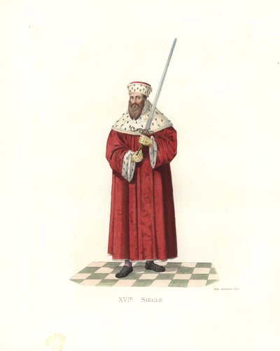 勇者モーリス、ザクセン選帝侯（1521年～1553年 作： Edmond Lechevallier Chevignard