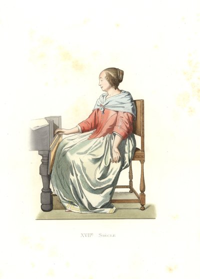 質の高い女性、オランダ 作： Edmond Lechevallier Chevignard