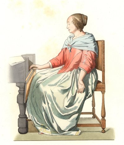 質の高い女性、オランダ 作： Edmond Lechevallier Chevignard