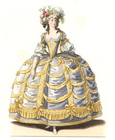 プロムドレスを着たフランス人女性 作： Edmond Lechevallier Chevignard