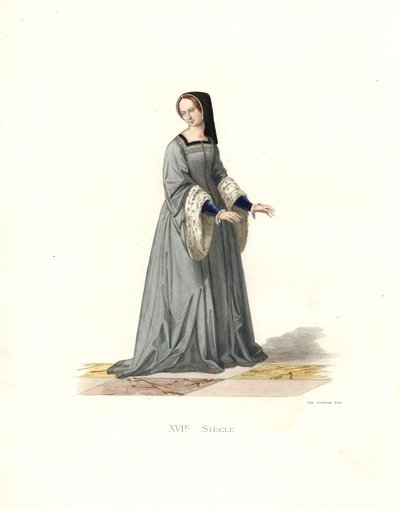 フランシス1世の宮廷の貴婦人 作： Edmond Lechevallier Chevignard