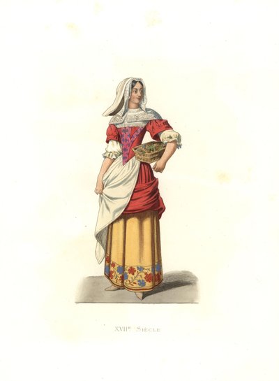 農民の女性（フランス 作： Edmond Lechevallier Chevignard