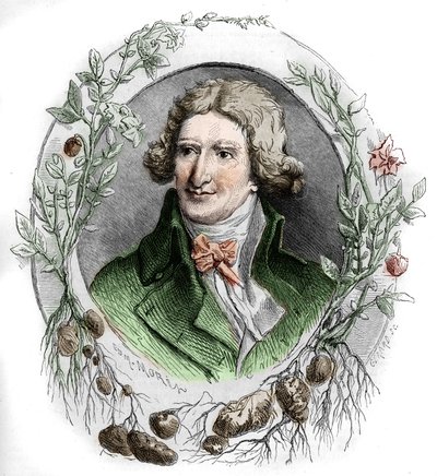Antoine Augustin Parmentier (1737-1813)の肖像。エドモンド・モランの版画 作： Edmond Morin