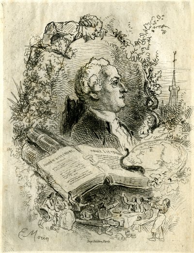 エリー・カトリーヌ・フレロン（1718-1776）の肖像 作： Edmond Morin