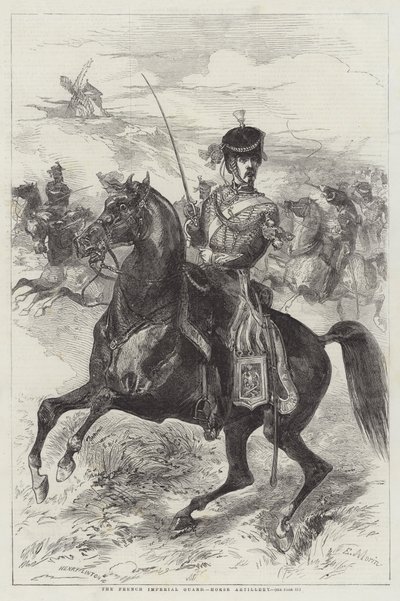 フランス帝国警備隊、馬砲 作： Edmond Morin