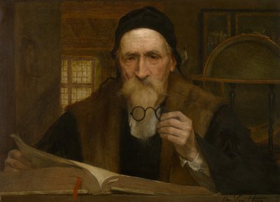 哲学者（パネルに油彩） 作： Edmond Theodor van Hove