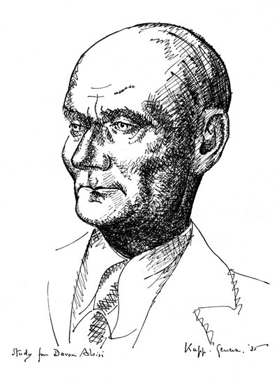 アロイシ男爵のための研究、イタリアの政治家、1935 作： Edmond Xavier Kapp