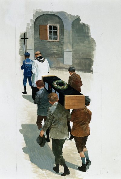 Edmondo De Amicis (1846-1908) 作「Heart」の死んだ少年、絵 作： Edmondo de Amicis