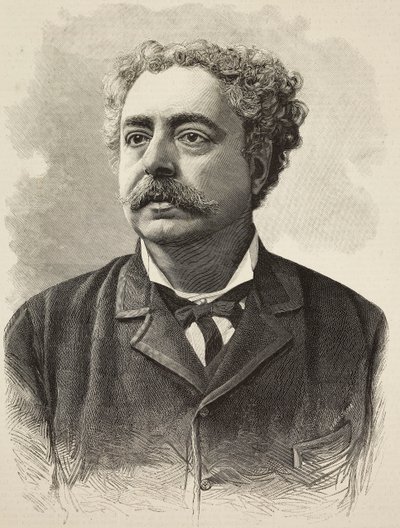 Edmondo De Amicis (1846-1908) の肖像、イタリア人作家、L
