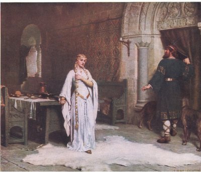 ゴディバ、Bibbbys Annual、1916-17 作： Edmund Blair Leighton