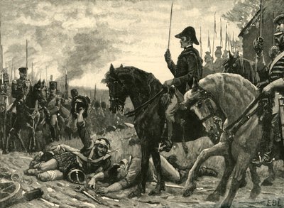 ウォータールーの戦い後のウェリントンとブルーチャーの出会い、1815年1890年。 作： Edmund Blair Leighton
