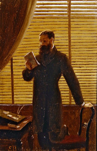 古い時代（油彩・ボード） 作： Edmund Blair Leighton