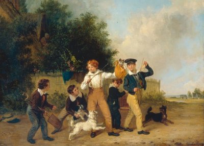 ペットを持つ男の子 作： Edmund Bristow