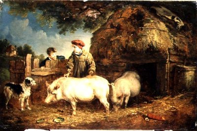 豚の餌付け 作： Edmund Bristow