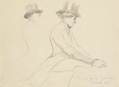 馬のフィギュア（紙に鉛筆） 作： Edmund Charles Tarbell