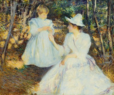 パインウッズの母と子 作： Edmund Charles Tarbell