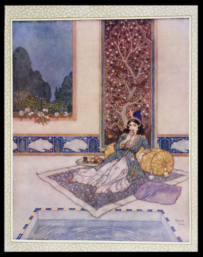 フルーツを食べるプリンセス 作： Edmund Dulac