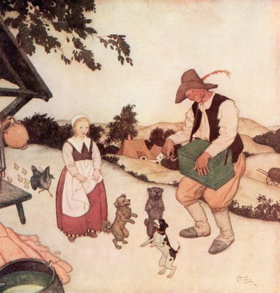 「そして、白いキャロラインを見つけると、彼はオルガンで最も美しい曲を弾き始めた。 作： Edmund Dulac