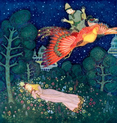 ロシアの童話『火の鳥』の挿絵 作： Edmund Dulac