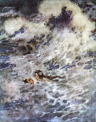人魚姫（リトグラフ） 作： Edmund Dulac