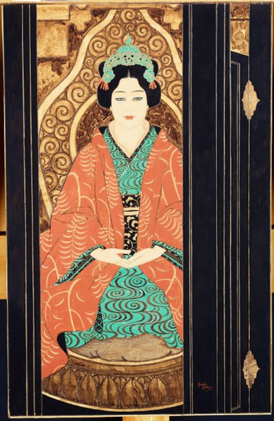 柳の木（グワッシュ、カラーチョーク、鉛筆の上にペン＆黒インク） 作： Edmund Dulac