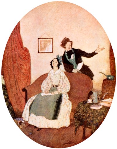 「私が崇拝するこのリゼット、そしてますます理にかなっている」、c1900-1950 作： Edmund Dulac