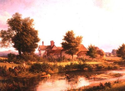 Unstead Houseの眺め、Bramleyの近く 作： Edmund Gill