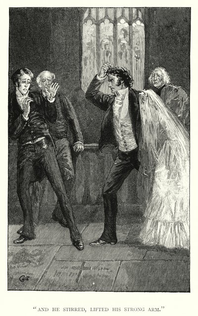 シャーロット・ブロンテ著「ジェーン・エア」の挿絵（彫刻）。 作： Edmund Henry Garrett