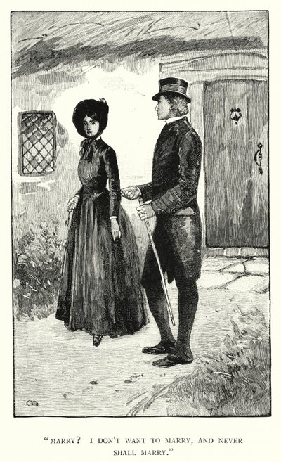 シャーロット・ブロンテ著「ジェーン・エア」の挿絵（彫刻）。 作： Edmund Henry Garrett