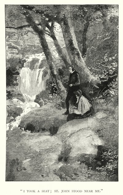 シャーロット・ブロンテ著「ジェーン・エア」の挿絵（彫刻）。 作： Edmund Henry Garrett