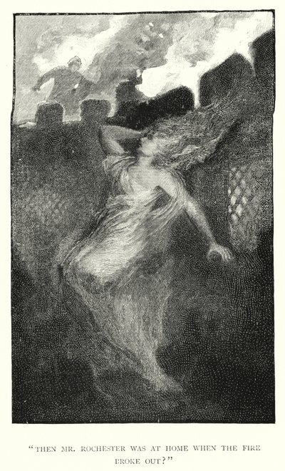 シャーロット・ブロンテ著「ジェーン・エア」の挿絵（彫刻）。 作： Edmund Henry Garrett