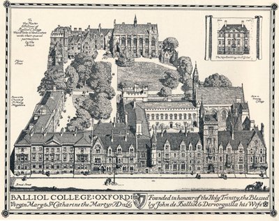 Balliol College、オックスフォード、1905 作： Edmund Hort New